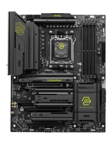 Mainboard, MSI, AMD X870E, SAM5, ATX, Memory DDR5, Memory slots 4, 3xPCI-Express 16x, 4xM.2, 1xAudio-In, 1xAudio-Out, 4xUSB 2.0