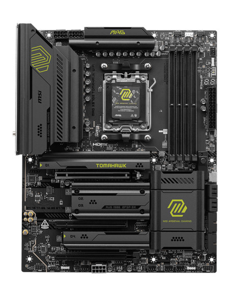 Mainboard, MSI, AMD X870E, SAM5, ATX, Memory DDR5, Memory slots 4, 3xPCI-Express 16x, 4xM.2, 1xAudio-In, 1xAudio-Out, 4xUSB 2.0