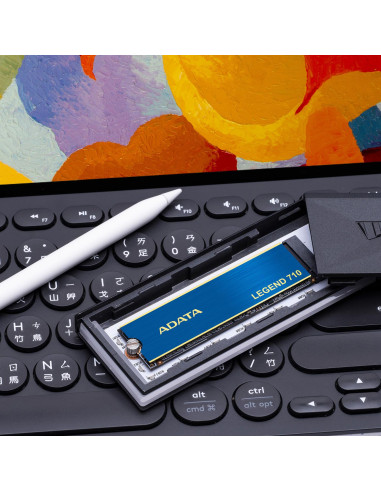 SSD, ADATA, LEGEND 710, 512GB, M.2, PCIE, NVMe, 3D NAND, Write speed 1000 MBytes/sec, Read speed 2400 MBytes/sec, TBW 130 TB, M