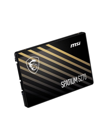 SSD, MSI, SPATIUM S270, 960GB, SATA, 3D NAND, Write speed 450 MBytes/sec, Read speed 500 MBytes/sec, 2,5", TBW 500 TB, MTBF 200