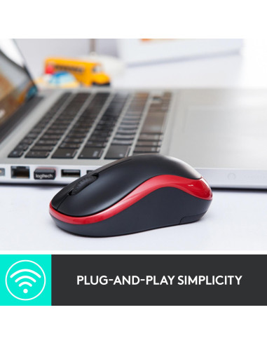 MOUSE USB OPTICAL WRL M185/GREY 910-002238 LOGITECH