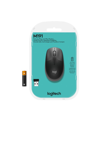 MOUSE USB OPTICAL WRL M190/CHARCOAL 910-005905 LOGITECH