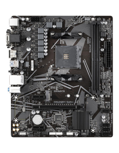 Mainboard, GIGABYTE, AMD A520, SAM4, Micro-ATX, Memory DDR4, Memory slots 2, 2xPCI-Express 3.0 1x, 1xPCI-Express 3.0 16x, 1xM.2