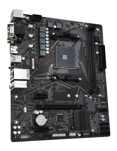 Mainboard, GIGABYTE, AMD A520, SAM4, Micro-ATX, Memory DDR4, Memory slots 2, 2xPCI-Express 3.0 1x, 1xPCI-Express 3.0 16x, 1xM.2
