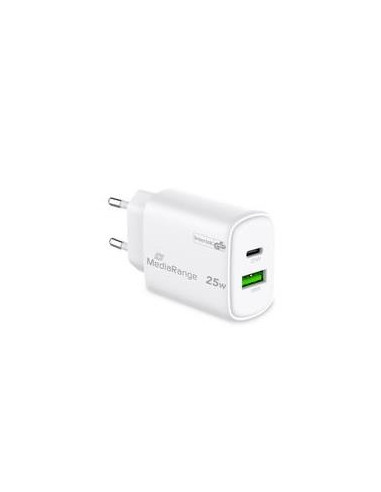 POWER ADAPTER USB/USB-C 25W/FAST MRMA112-2 MEDIARANGE