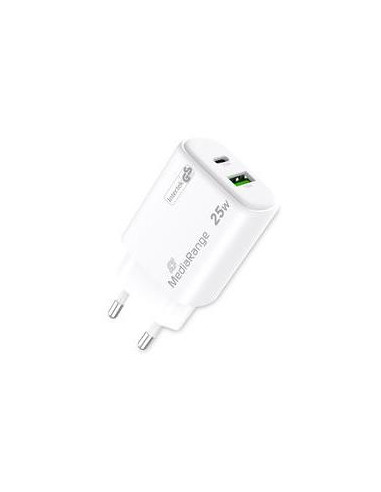 POWER ADAPTER USB/USB-C 25W/FAST MRMA112-2 MEDIARANGE