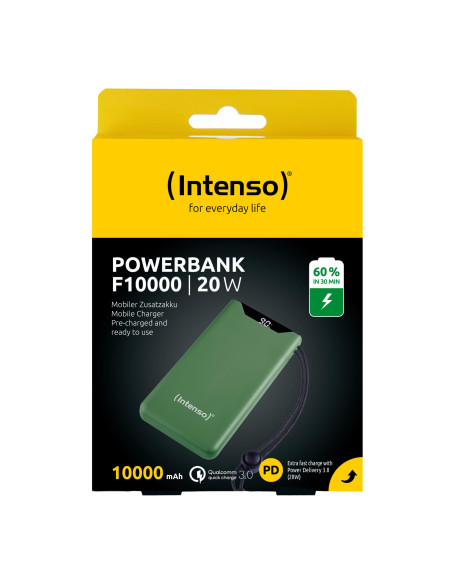 POWER BANK USB 10000MAH QC3.0/GREEN 7332037 INTENSO