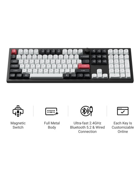 KEYBOARD WRL Q6 HE RGB/CARBON BLACK Q6H-M1 KEYCHRON