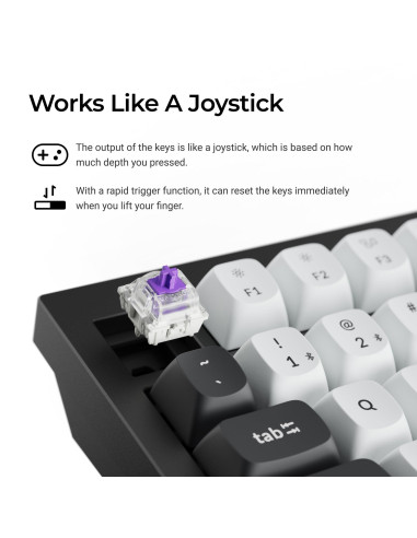 KEYBOARD WRL Q6 HE RGB/CARBON BLACK Q6H-M1 KEYCHRON