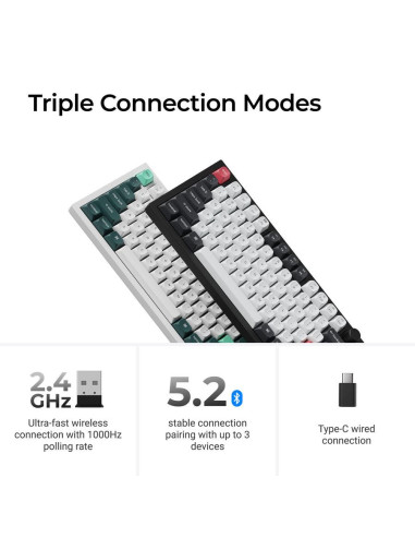 KEYBOARD WRL Q6 HE RGB/SHELL WHITE Q6H-P1 KEYCHRON