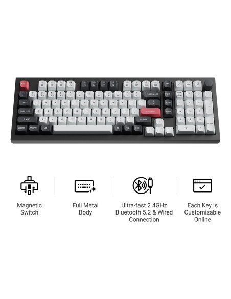 KEYBOARD WRL Q5 HE RGB/SHELL WHITE Q5H-P1 KEYCHRON