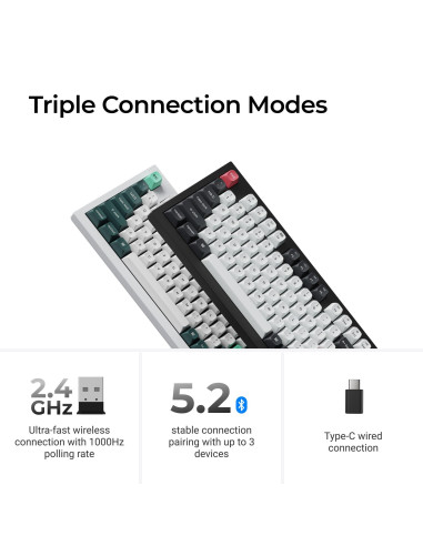 KEYBOARD WRL Q5 HE RGB/SHELL WHITE Q5H-P1 KEYCHRON