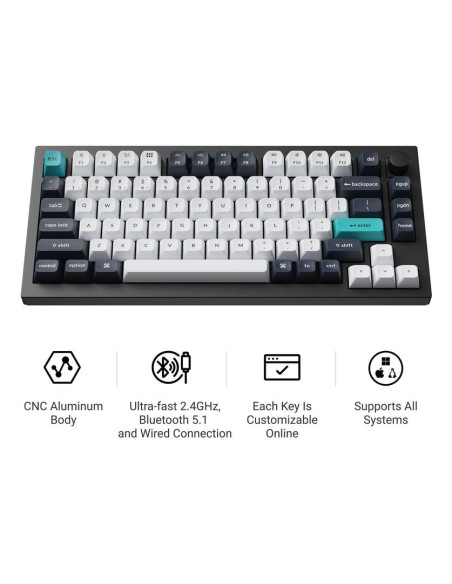 KEYBOARD WRL Q1 MAX RGB/CARBON BLACK Q1M-M4 KEYCHRON