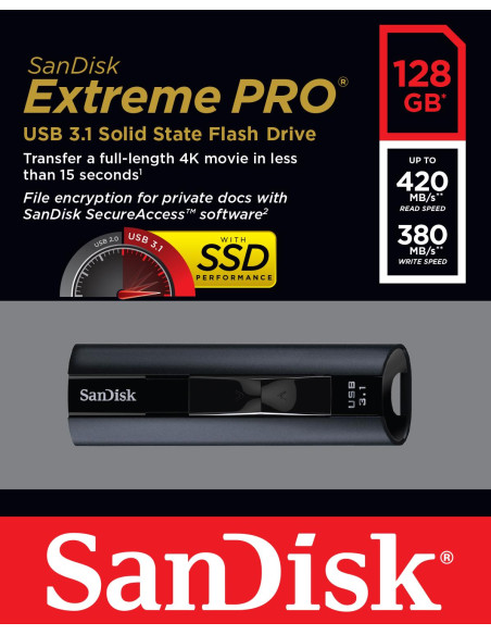 MEMORY DRIVE FLASH USB3.1/128GB SDCZ880-128G-G46 SANDISK
