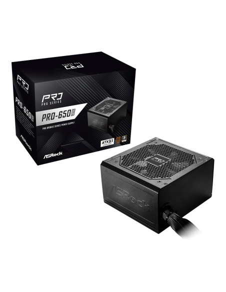 Power Supply, ASROCK, ATX, PC, 100 - 240 V, 650 W, PRO-650B