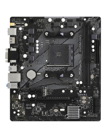 Mainboard, ASROCK, AMD A520, SAM4, Micro-ATX, Memory DDR4, Memory slots 2, 1xPCI-Express 3.0 1x, 1xPCI-Express 3.0 16x, 1xM.2, 