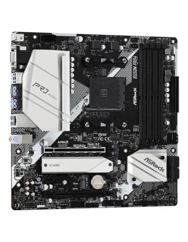 Mainboard, ASROCK, AMD B550, SAM4, MicroATX, 1xPCI-Express 3.0 1x, 1xPCI-Express 3.0 16x, 1xM.2, 1xPCI-Express 4.0 16x, Memory 