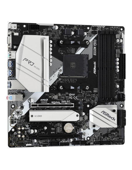Mainboard, ASROCK, AMD B550, SAM4, MicroATX, 1xPCI-Express 3.0 1x, 1xPCI-Express 3.0 16x, 1xM.2, 1xPCI-Express 4.0 16x, Memory 
