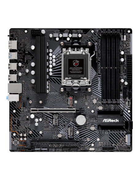 Mainboard, ASROCK, AMD B650, SAM5, Micro-ATX, Memory DDR5, Memory slots 4, 1xPCI-Express 3.0 16x, 1xPCI-Express 4.0 16x, 3xM.2,