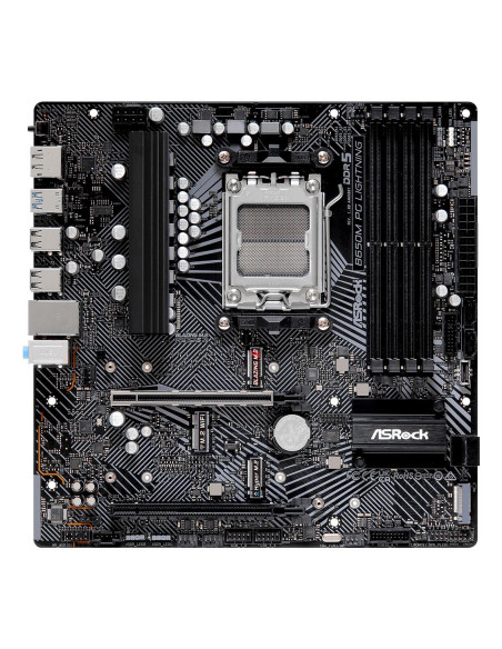 Mainboard, ASROCK, AMD B650, SAM5, Micro-ATX, Memory DDR5, Memory slots 4, 1xPCI-Express 3.0 16x, 1xPCI-Express 4.0 16x, 3xM.2,