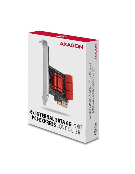 SSD ACC I/O CONTROLLER PCIE/6XSATA 6G PCES-SA6 AXAGON