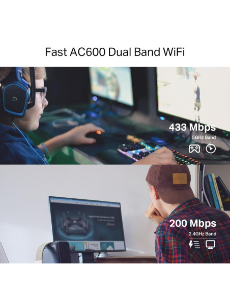 WRL ADAPTER 600MBPS/DUAL BAND ARCHER T2E TP-LINK