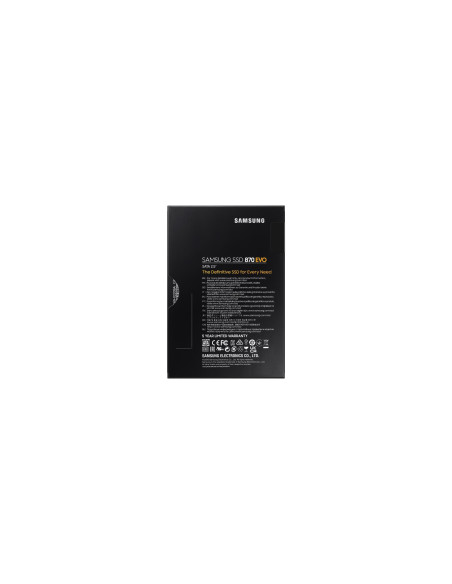 SSD, SAMSUNG, 870 EVO, 2TB, SATA, SATA 3.0, MLC, Write speed 530 MBytes/sec, Read speed 560 MBytes/sec, 2,5", TBW 1200 TB, MTBF