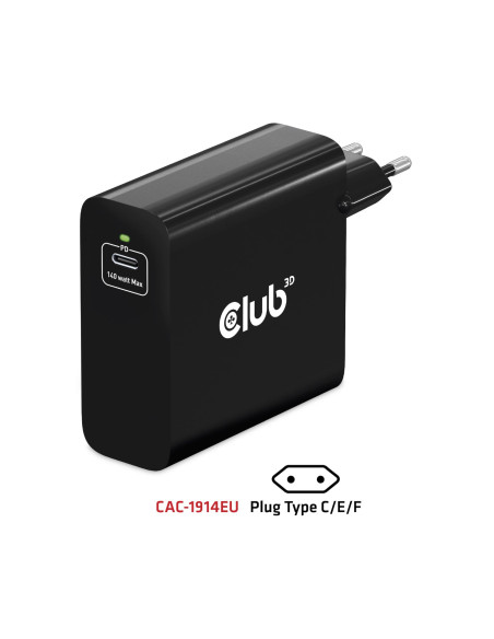MOBILE TRAVEL CHARGER USB-C/140W GAN CAC-1914EU CLUB3D