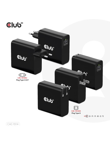MOBILE TRAVEL CHARGER USB-C/140W GAN CAC-1914EU CLUB3D