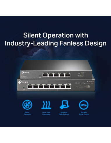 Switch, TP-LINK, TL-SG108-M2, Desktop/pedestal, TL-SG108-M2