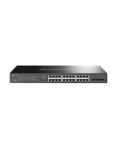 Switch, TP-LINK, Omada, TL-SG2428P, Type L2+, 24x10Base-T / 100Base-TX / 1000Base-T, 4xSFP, PoE+ ports 24, 250 Watts, TL-SG2428
