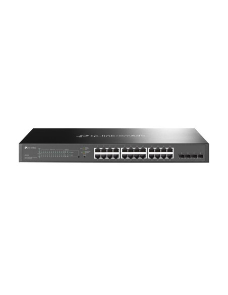 Switch, TP-LINK, Omada, TL-SG2428P, Type L2+, 24x10Base-T / 100Base-TX / 1000Base-T, 4xSFP, PoE+ ports 24, 250 Watts, TL-SG2428