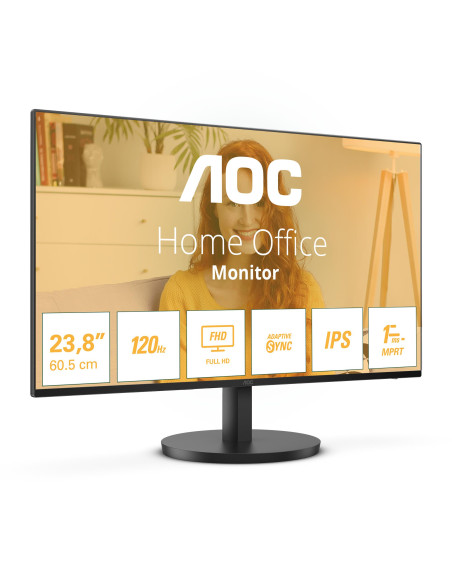 LCD Monitor, AOC, 24B3HA2, 24", Panel IPS, 1920x1080, 16:9, 100 Hz, Matte, 4 ms, Speakers, Colour Black, 24B3HA2