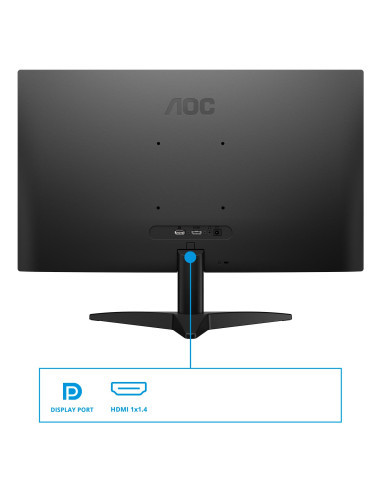 LCD Monitor, AOC, 23.8 ", 1920 x 1080 pixels, Full HD, Native aspect ratio 16:9, LED, Flat, 24B36X