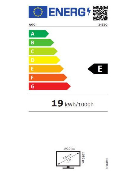 LCD Monitor, AOC, 24E1Q, 23.8", Panel IPS, 1920x1080, 16:9, 60Hz, 5 ms, Speakers, Tilt, 24E1Q