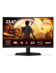 LCD Monitor, AOC, 23.6 ", 1920 x 1080 pixels, Full HD, Native aspect ratio 16:9, LED, Curved, C24G42E