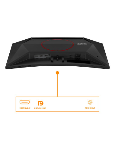 LCD Monitor, AOC, 23.6 ", 1920 x 1080 pixels, Full HD, Native aspect ratio 16:9, LED, Curved, C24G42E