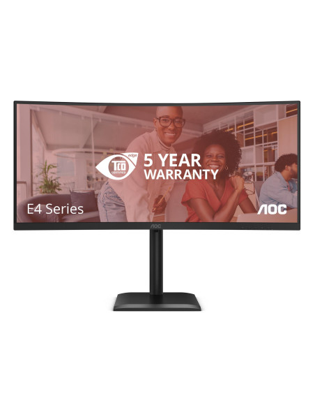 LCD Monitor, AOC, 34 ", 3440 x 1440 pixels, UltraWide Quad HD, Native aspect ratio 21:9, LCD, Curved, CU34E4CV