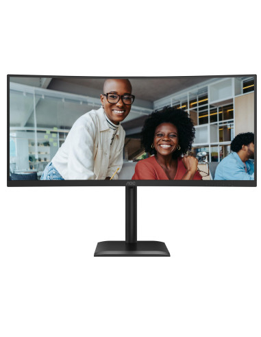 LCD Monitor, AOC, 34 ", 3440 x 1440 pixels, UltraWide Quad HD, Native aspect ratio 21:9, LCD, Curved, CU34E4CV