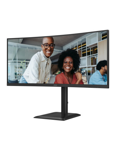 LCD Monitor, AOC, 34 ", 3440 x 1440 pixels, UltraWide Quad HD, Native aspect ratio 21:9, LCD, Curved, CU34E4CV