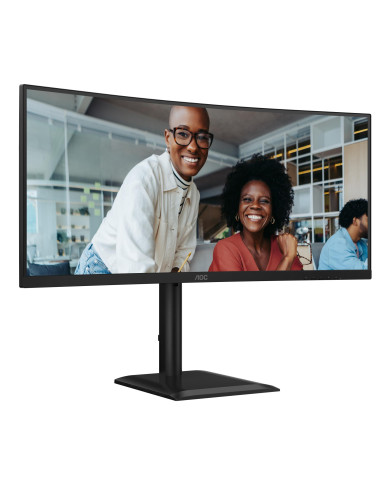 LCD Monitor, AOC, 34 ", 3440 x 1440 pixels, UltraWide Quad HD, Native aspect ratio 21:9, LCD, Curved, CU34E4CV