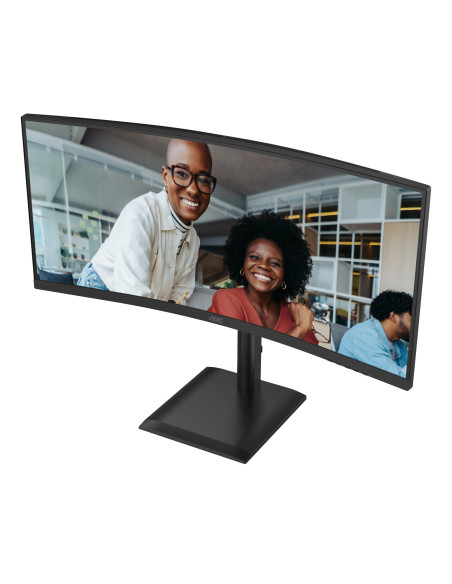 LCD Monitor, AOC, 34 ", 3440 x 1440 pixels, UltraWide Quad HD, Native aspect ratio 21:9, LCD, Curved, CU34E4CV