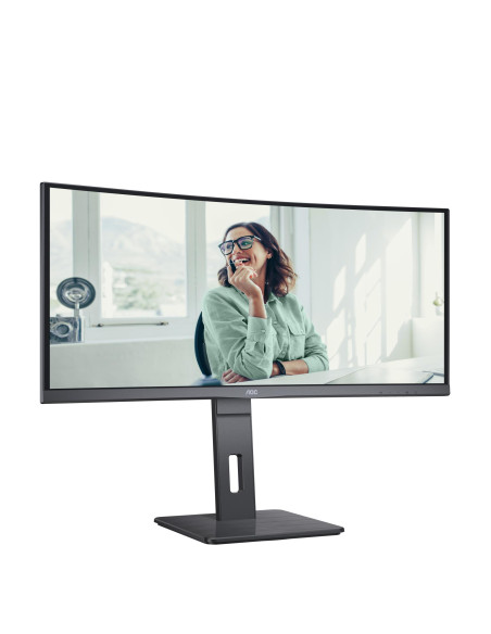 LCD Monitor, AOC, 34 ", 3440 x 1440 pixels, UltraWide Quad HD, Native aspect ratio 21:9, LED, Curved, CU34P3CV