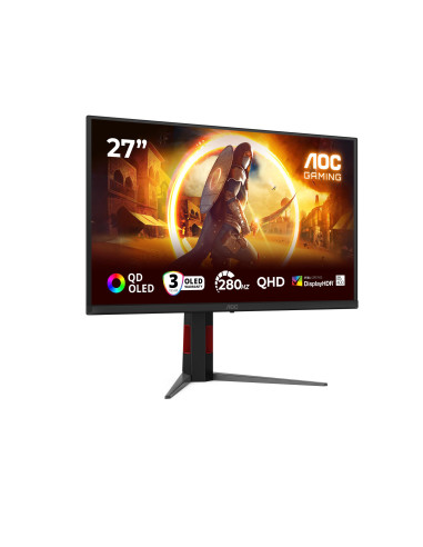 LCD Monitor, AOC, 27 ", 2560 x 1440 pixels, Quad HD, Native aspect ratio 16:9, QD-OLED, Flat, Q27G4ZD