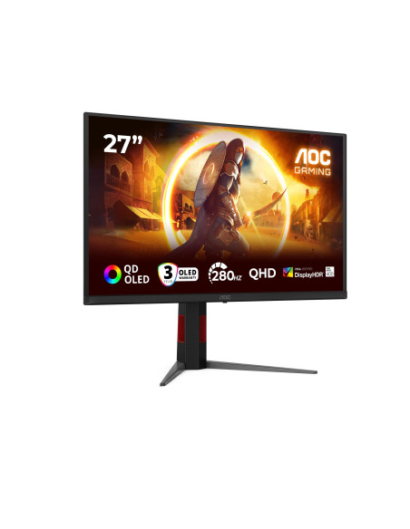 LCD Monitor, AOC, 27 ", 2560 x 1440 pixels, Quad HD, Native aspect ratio 16:9, QD-OLED, Flat, Q27G4ZD