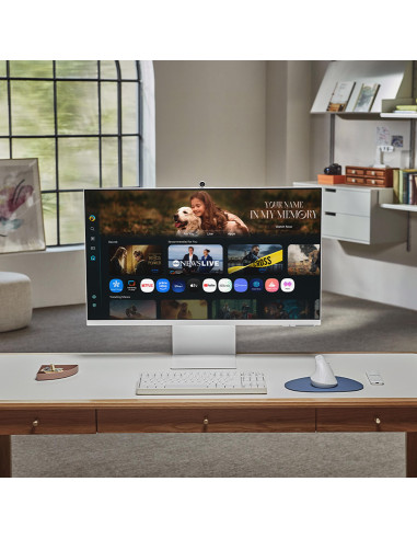 LCD Monitor, SAMSUNG, LS32FM801UUXDU, 32", Smart/4K, Panel VA, 3840x2160, 16:9, 60 Hz, 4 ms, Colour White, LS32FM801UUXDU