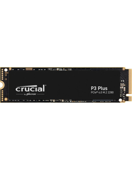 SSD, CRUCIAL, P3 Plus, 1TB, M.2, NVMe, 3D NAND, Write speed 3600 MBytes/sec, Read speed 5000 MBytes/sec, TBW 220 TB, MTBF 15000