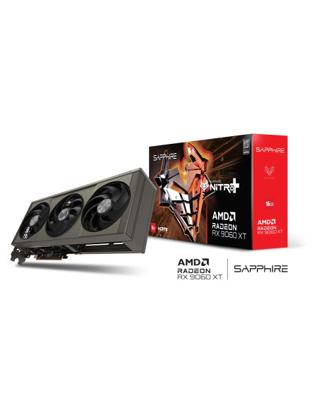Graphics Card, SAPPHIRE, AMD Radeon RX 9060 XT, 16 GB, GDDR6, 128 bit, PCIE 5.0 16x, Triple slot Fansink, 11350-01-20G