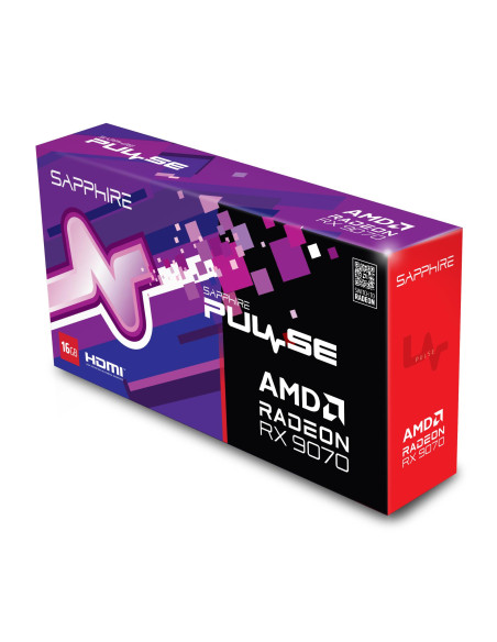 Graphics Card, SAPPHIRE, AMD Radeon RX 9070, 16 GB, GDDR6, 256 bit, PCIE 5.0 16x, Dual Slot Fansink, 2xHDMI, 2xDisplayPort, 113