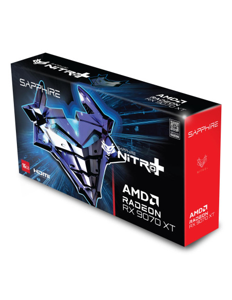 Graphics Card, SAPPHIRE, AMD Radeon RX 9070 XT, 16 GB, GDDR6, 256 bit, PCIE 5.0 16x, GPU 2520 MHz, Triple slot Fansink, 2xHDMI,